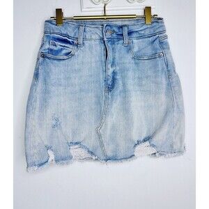 Wild Fable Distressed Jean Skirt  Sz 2 Summer Bikini Swimsuit Boho Western Ready